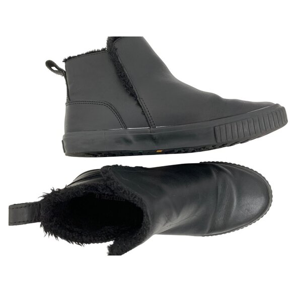 Timberland Skyla Bay Womens Leather Ankle Boots Size 8 Black Fleece U10662 - Picture 1 of 13
